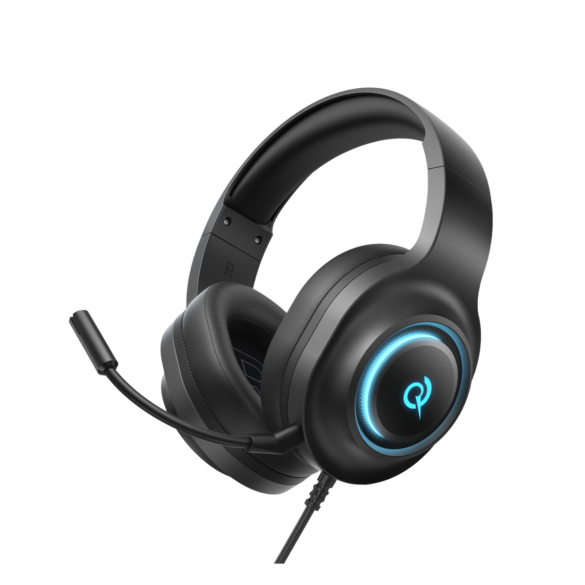 QCY Heroad V200 Wireless Gaming Headset with Detachable Mic and RGB Lighting